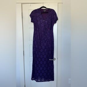 purple connected apparel dress